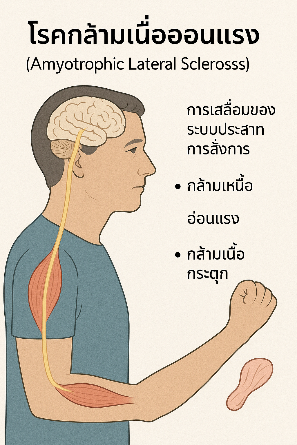 ถ้าวันนี้แขนขาเริ่มอ่อนแรง กลืนติดขัด หรือพูดไม่ชัด… อย่าคิดว่าเป็นเรื่องเล็ก นี่อาจเป็นสัญญาณของ ALS โรคกล้ามเนื้ออ่อนแรง รีบตรวจ รู้เร็ว ดูแลได้ทัน