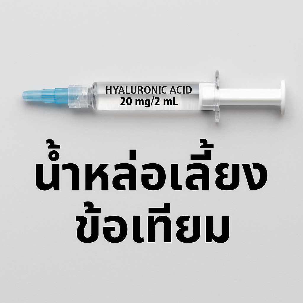 น้ำหล่อเลี้ยงข้อเทียม (Viscosupplement) สำหรับข้อเข่าเสื่อมคืออะไร? มีประสิทธิภาพแค่ไหน เหมาะกับใคร และต่างจากการฉีดสเตียรอยด์อย่างไร