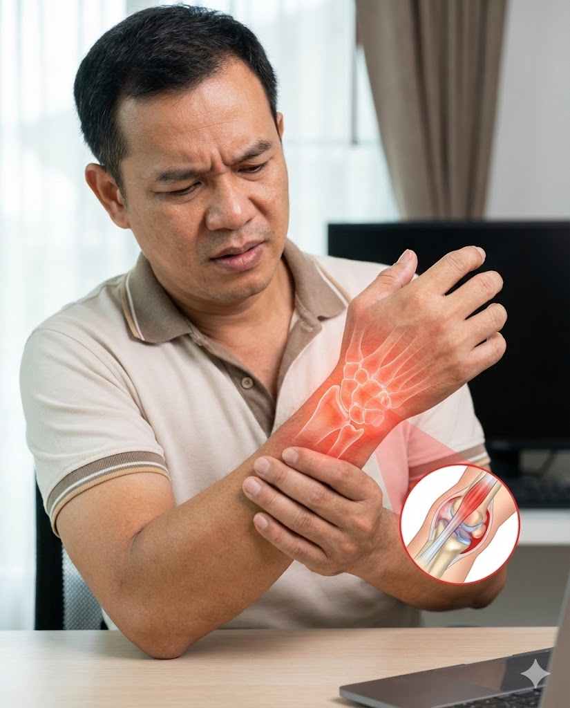 ปวดข้อมือขวา บวมเป่ง ขยับไม่ได้! เป็นมา 3 วัน... นี่คือสัญญาณเตือน "เส้นเอ็นอักเสบ" หรือ "ข้อติดเชื้อ"?