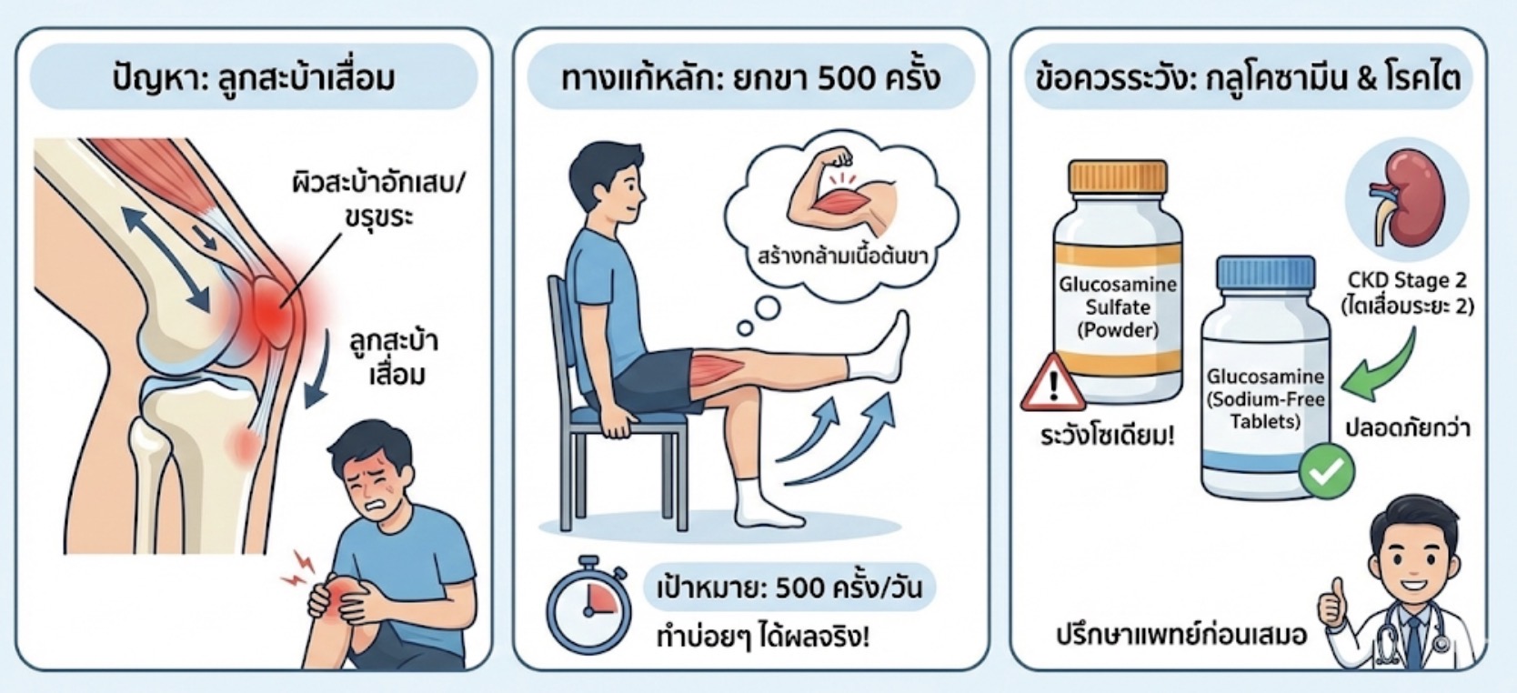 ปวดลูกสะบ้า... รักษาแบบไหนดี?