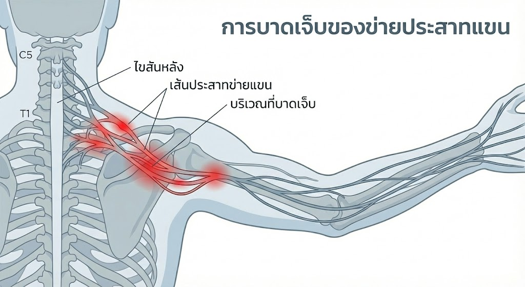สายซิ่งต้องระวัง! รถมอเตอร์ไซค์ล้ม กระดูกไม่หัก แต่ "แขนยกไม่ขึ้น" สัญญาณอันตรายเส้นประสาทข่ายแขนบาดเจ็บ รู้ก่อน รักษาทัน!