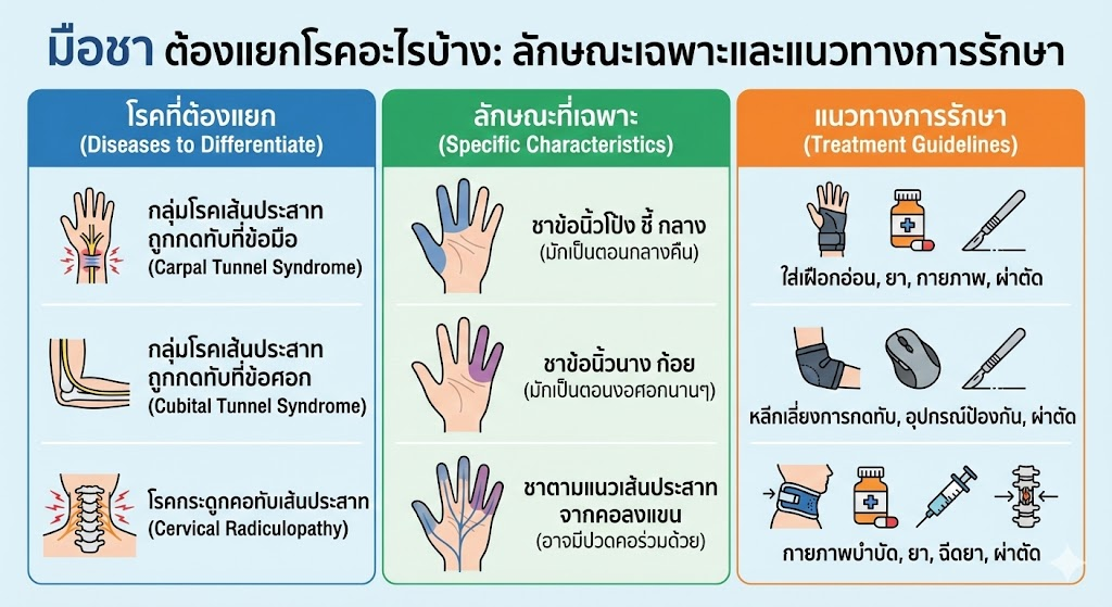 มือชา...อย่าเหมาว่าแค่ "ขาดวิตามิน" !! แยกโรคให้ถูก รักษาให้ตรงจุด ก่อนกล้ามเนื้อลีบถาวร