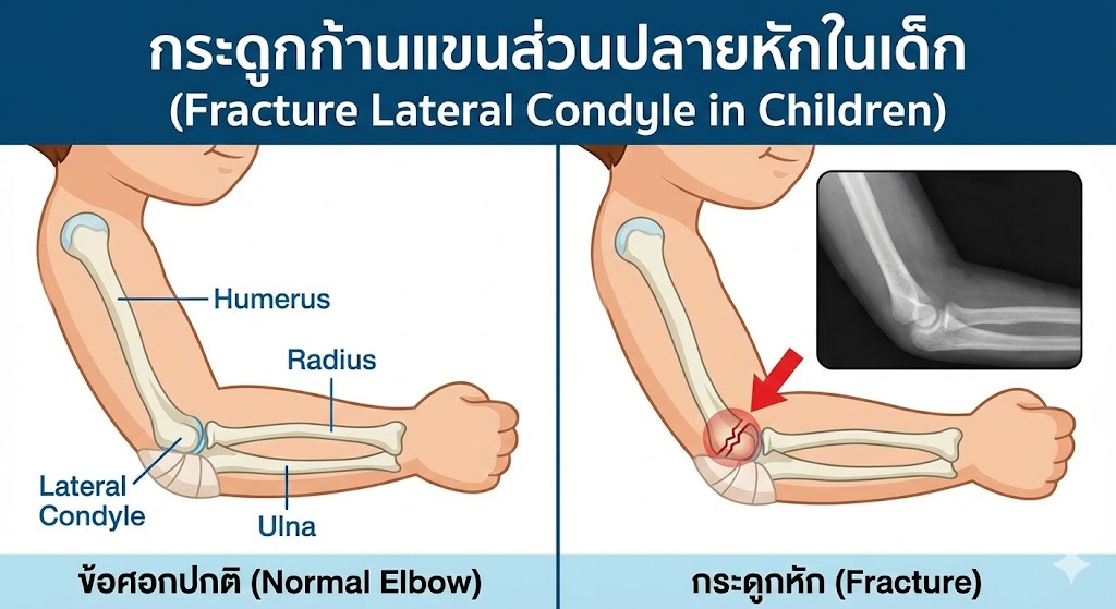 ลูกล้มข้อศอกกระแทก อย่าชะล่าใจ! เรื่องจริงของ "กระดูกข้อศอกส่วนนอกหัก" ที่พ่อแม่ต้องรู้