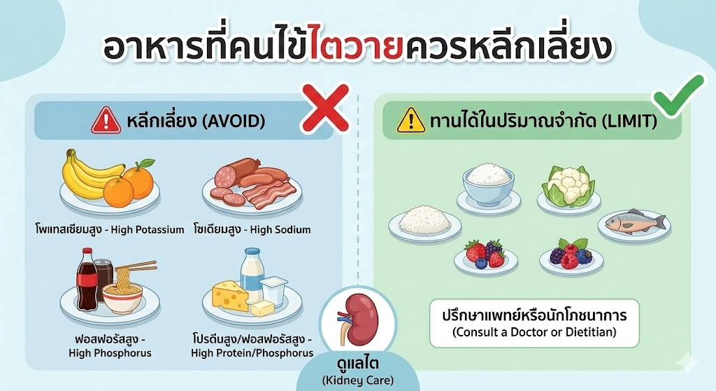 "ค่าไตเหลือ 40%... ต้องล้างไตไหม? กินอะไรได้บ้าง?"