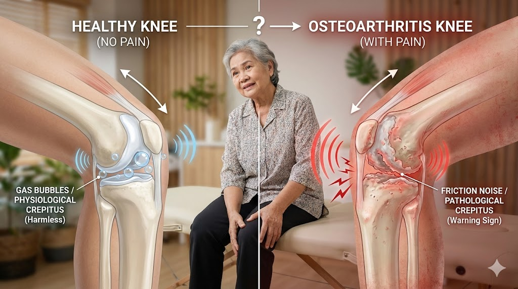 เสียงเข่าลั่น "กรอบแกรบ" คือเรื่องปกติหรือสัญญาณเตือนภัยที่ต้องระวัง?