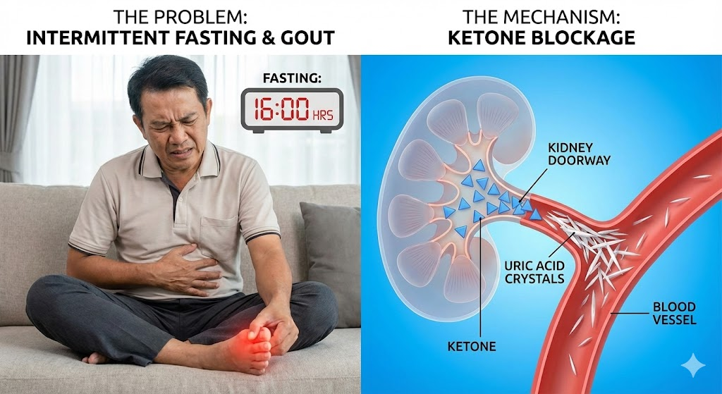 อยากผอมเลยทำ IF แต่นิ้วเท้าบวมเป่ง! การอดอาหาร (Intermittent Fasting) กระตุ้นเก๊าท์จริงหรือ?