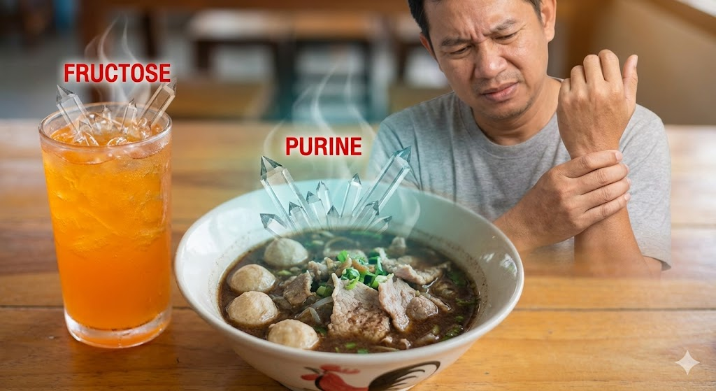 นอกจากยอดผักและสัตว์ปีก มีอาหารชนิดไหนอีกที่เป็นตัวกระตุ้นเก๊าท์ที่คนส่วนใหญ่ไม่รู้?