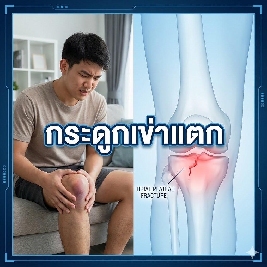 อายุเพิ่ง 20! ขี่มอเตอร์ไซค์ชน "กระดูกเข่าแตก ข้อแยกห่าง" (Tibial Plateau Fracture) ผ่าตัดแล้วจะกลับมาเดินเหมือนเดิมได้ไหม?