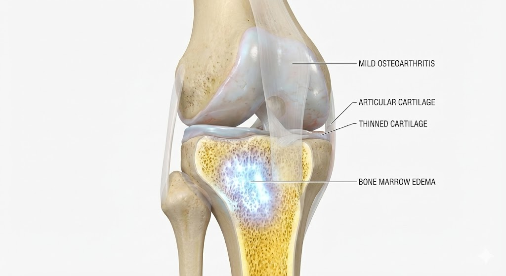 ปวดเข่าลึกๆ เหมือนเข็มทิ่ม! เอ็มอาร์ไอเจอ "กระดูกบวมน้ำ" (Bone Marrow Edema) ต้องรักษายังไง?