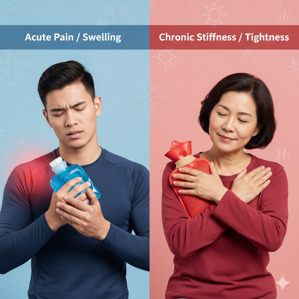 ประคบร้อน vs ประคบเย็น? ตอนปวดไหล่ต้องใช้อันไหนกันแน่! (เคล็ดลับที่ไม่ควรพลาด ถ้าไม่อยากเจ็บหนักกว่าเดิม)