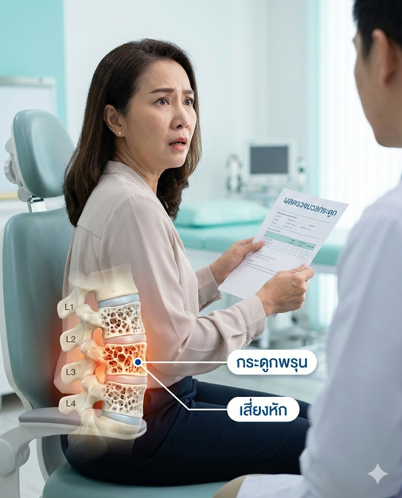 อายุ 52 แต่กระดูกพรุนระดับ -2.8! เครื่องตรวจผิด หรือเราป่วยจริง?