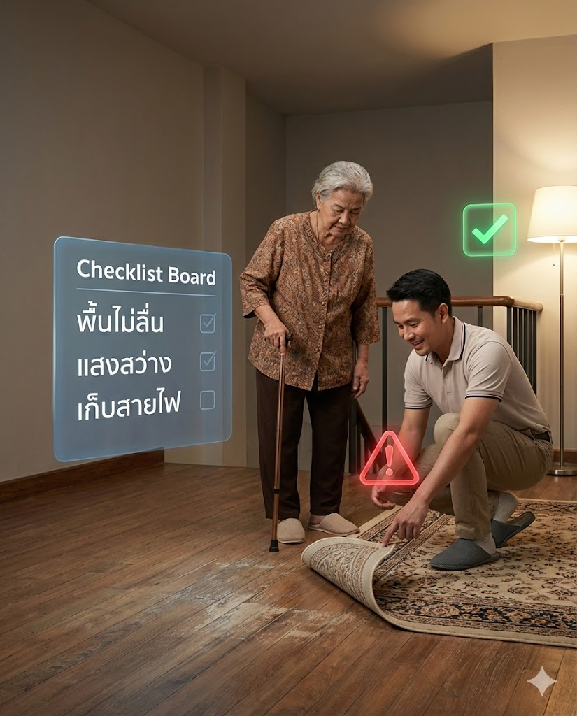 เช็คลิสต์จัดบ้านให้ปลอดภัย: 5 จุดเสี่ยงในบ้านที่ทำให้ผู้สูงอายุ "ล้มบ่อยที่สุด”