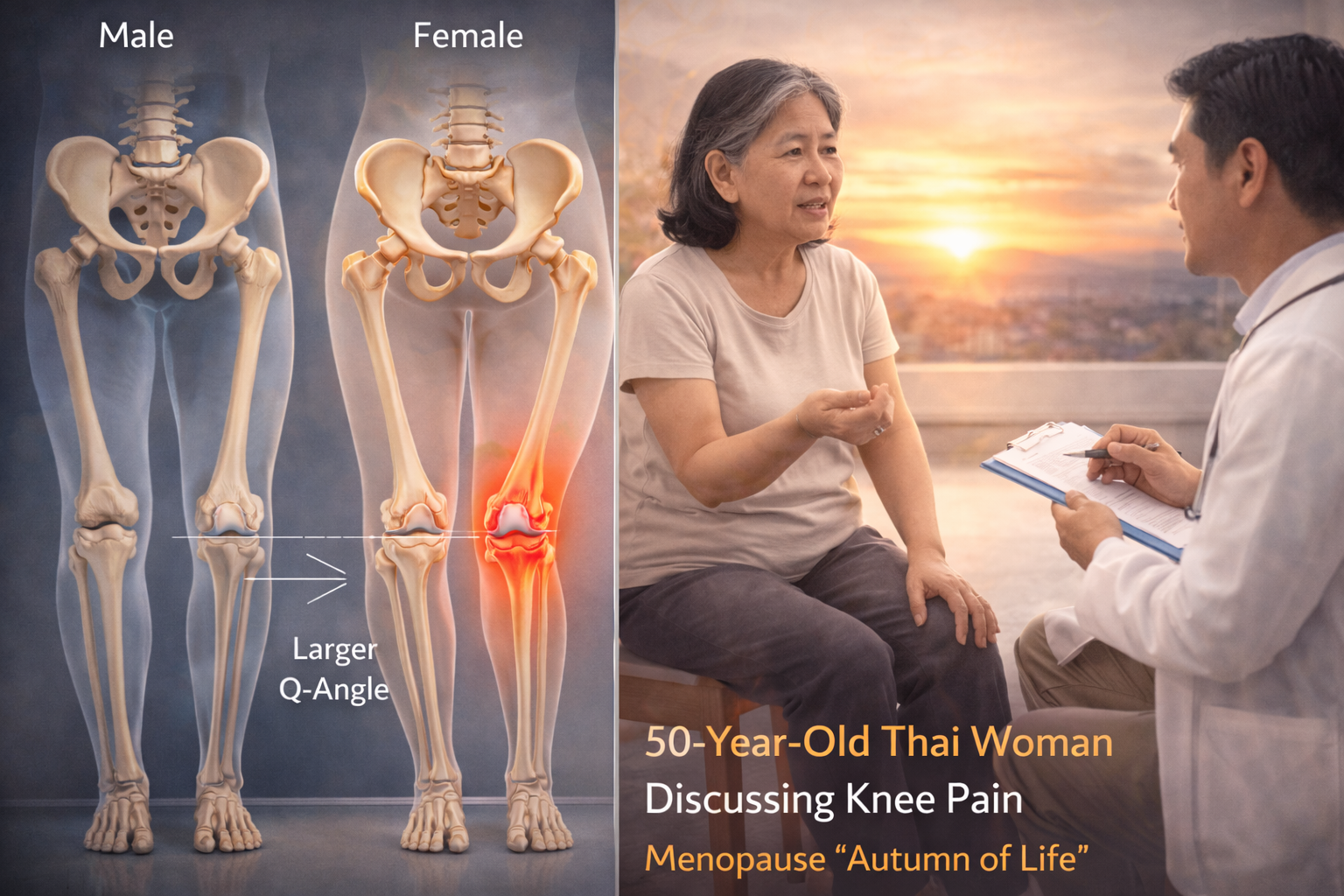 ทำไม "เข่า" ถึงใจร้ายกับผู้หญิงมากกว่าผู้ชาย? มาหาคำตอบกันครับ!