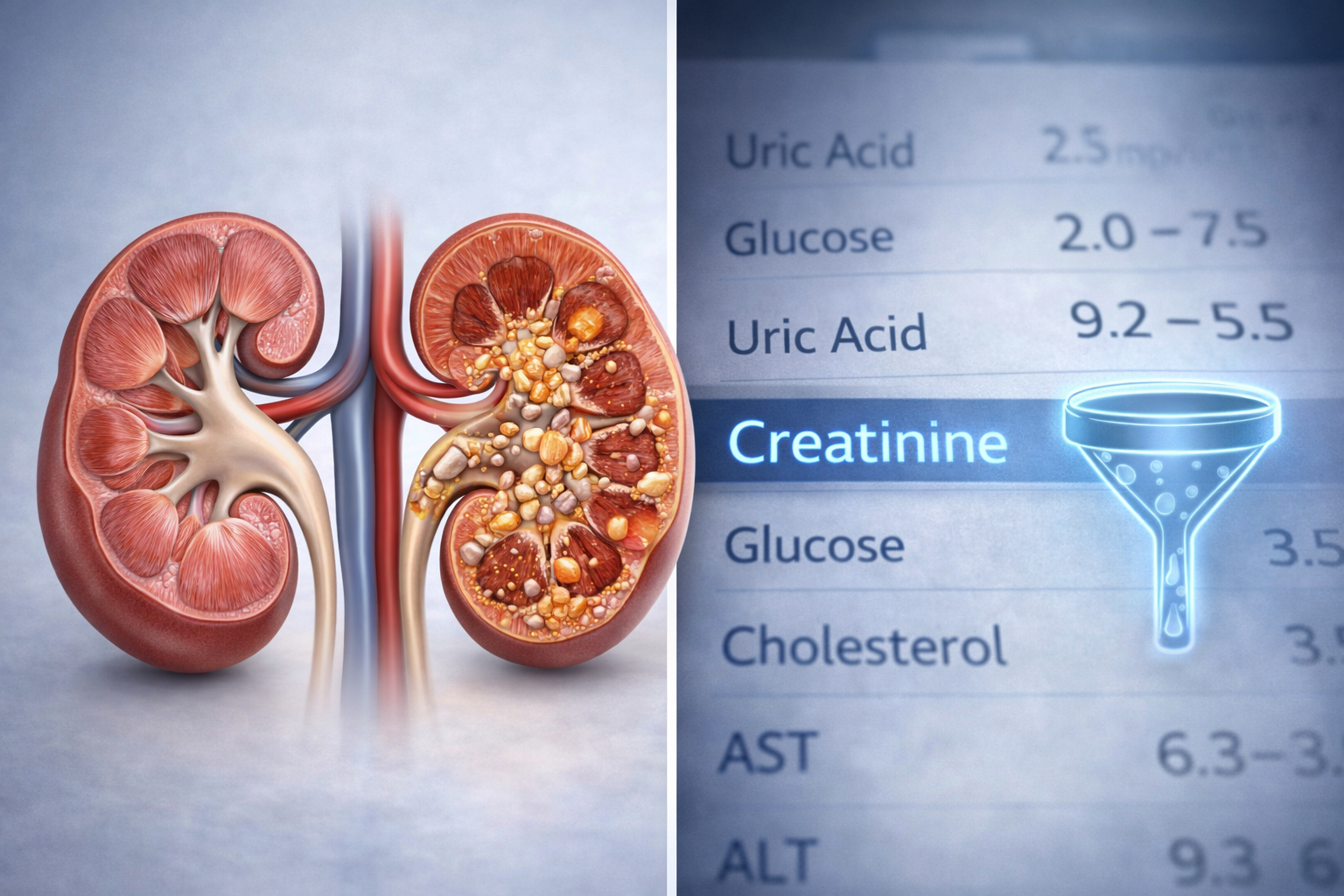 ตรวจไต (Creatinine) สำคัญอย่างไรกับคนเป็นเก๊าท์?" – ทำไมหมอโรคข้อต้องดูค่าไต
