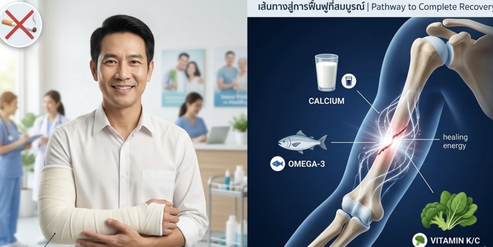 แขนหักในวัย 41 ปี... ทำอย่างไรให้กระดูกติดไว กลับมาใช้งานได้เหมือนเดิม?