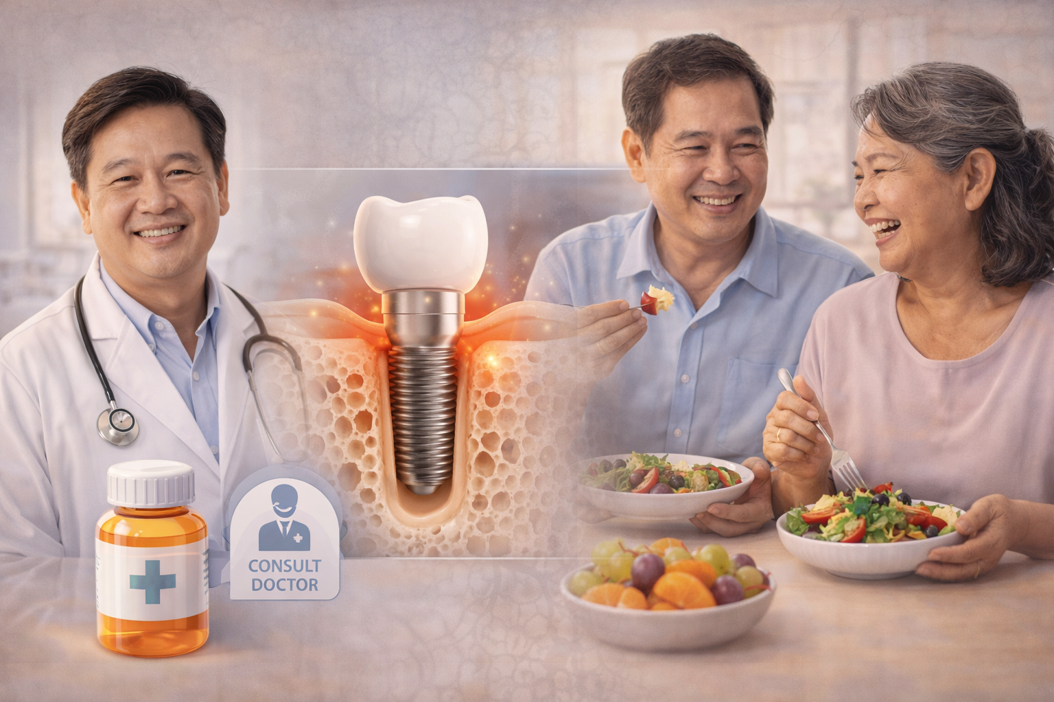 ถอนฟัน-ฝังรากเทียม" ในวันที่ต้องกินยากระดูกพรุน... ต้องหยุดยาไหม? เปิดคัมภีร์เตรียมตัวให้ปลอดภัยตามแนวทางล่าสุด