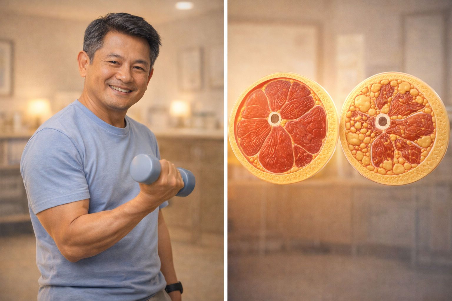 กล้ามเนื้อหด-ไขมันเพิ่ม” สัญญาณเตือนเข้าสู่ Sarcopenic Obesity