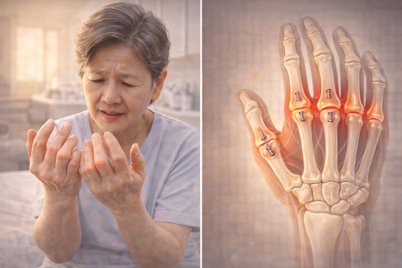 ปวดข้อเรื้อรัง ข้อนิ้วเริ่มบิดเบี้ยว... รับมือ "รูมาตอยด์" อย่างมือโปร ด้วยยาและการผ่าตัด