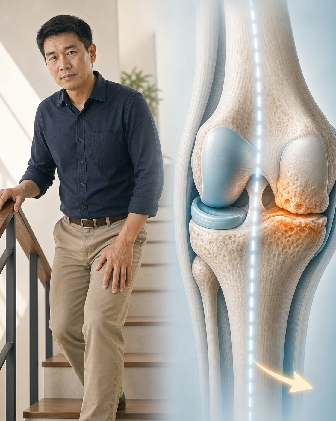 เข่าเสื่อมขั้น 3-4 ในวัยยังไม่ถึง 55 ปี: สิ่งที่ต้องรู้ก่อนตัดสินใจเปลี่ยนข้อเข่า