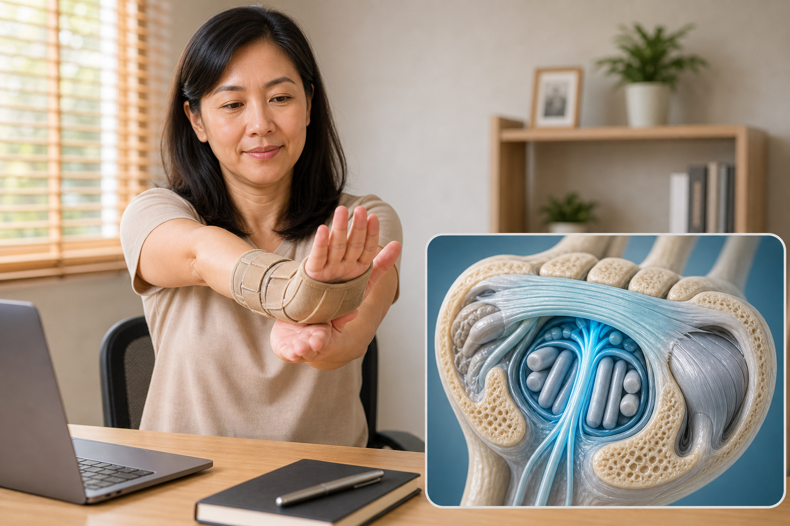 บริหารข้อมือ + Wrist Splint ที่บ้าน ช่วยมือชาได้จริง แต่ต้องรู้ว่าเมื่อไหรยังไม่พอ