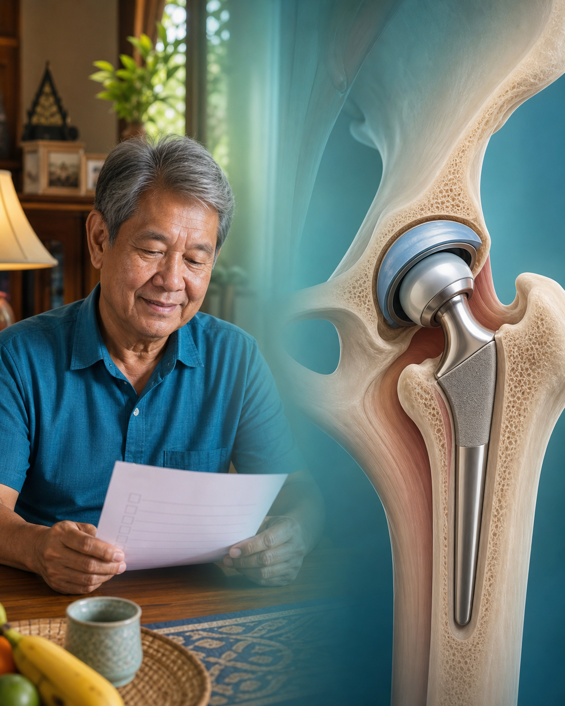 5 สิ่งที่ต้องเตรียมก่อนผ่าตัดข้อสะโพกเทียม เพื่อลดความเสี่ยงและฟื้นตัวเร็ว