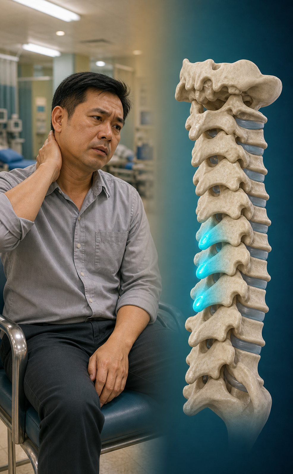 สมชาย อายุ 45 ปี ขับรถกลับจากทำงานตามปกติ